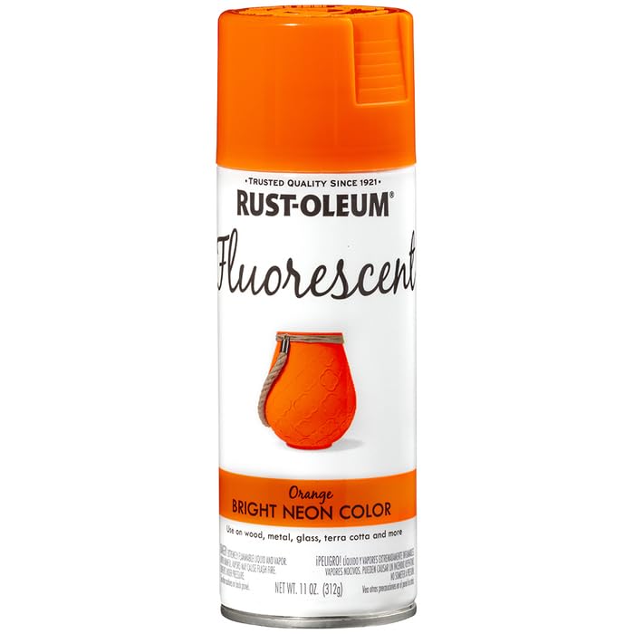 Rust-Oleum 342568 Specialty Fluorescent Spray Paint, 11 oz, Orange